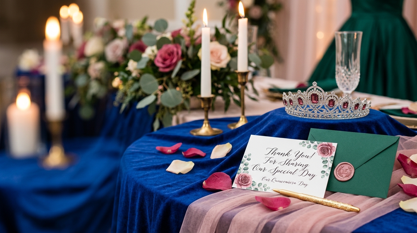 30+ Quinceañera Thank You Card Wording Ideas That Wow!