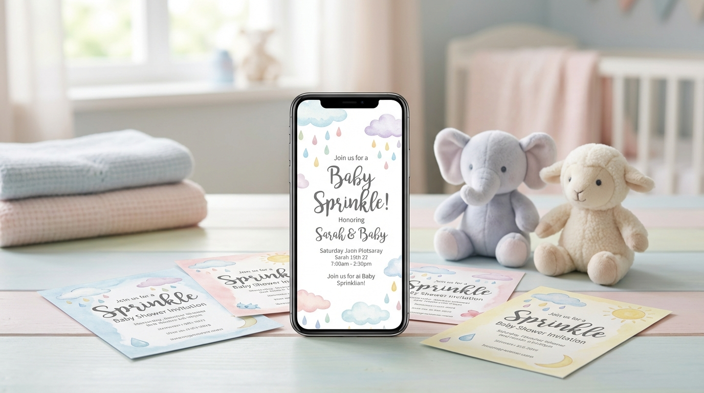 Crafting the Perfect Sprinkle Baby Shower Invitation Wording for sprinkle baby shower invitation wording - digital invitation
