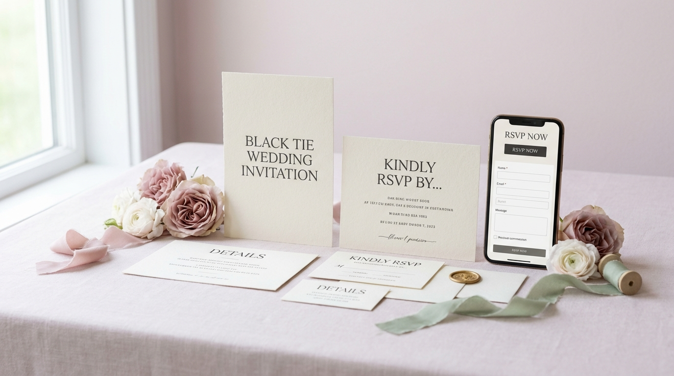 Traditional Black Tie Wedding Invitation Wording Examples for black tie wedding invitation wording - digital invitation and e