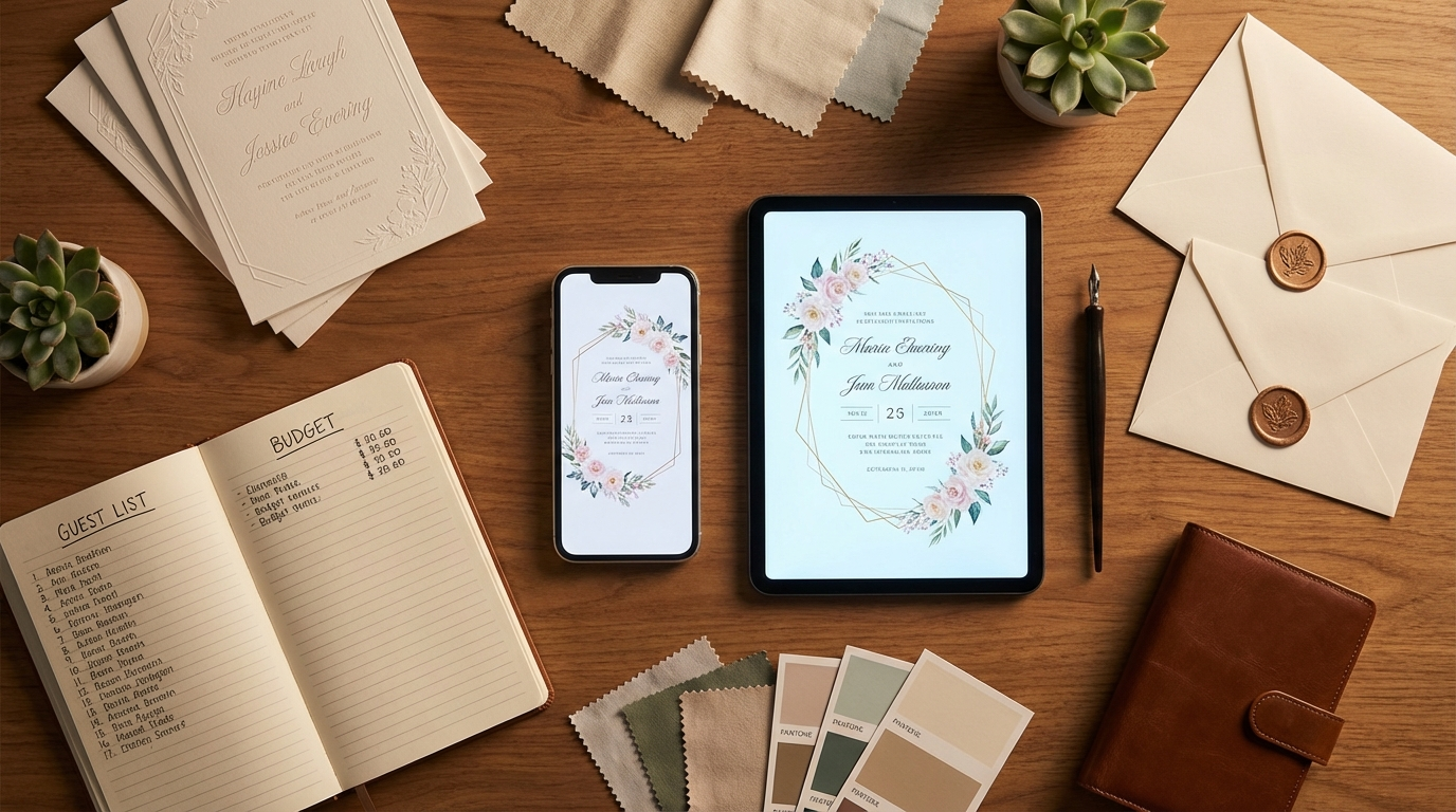 The Hybrid Approach Best of Both Worlds for digital vs paper invitations - digital invitation and event planning