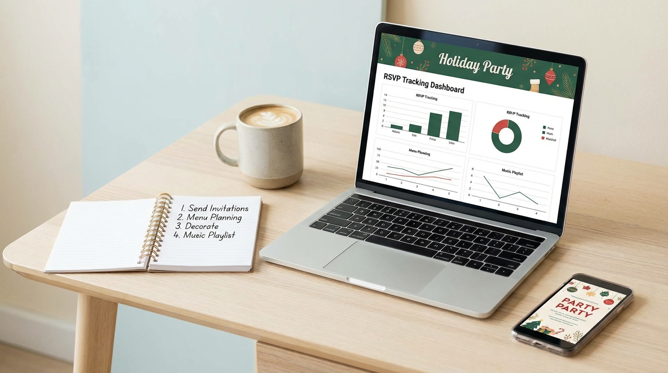 3 Crafting the Guest List for how to plan a holiday party - digital invitation and event planning