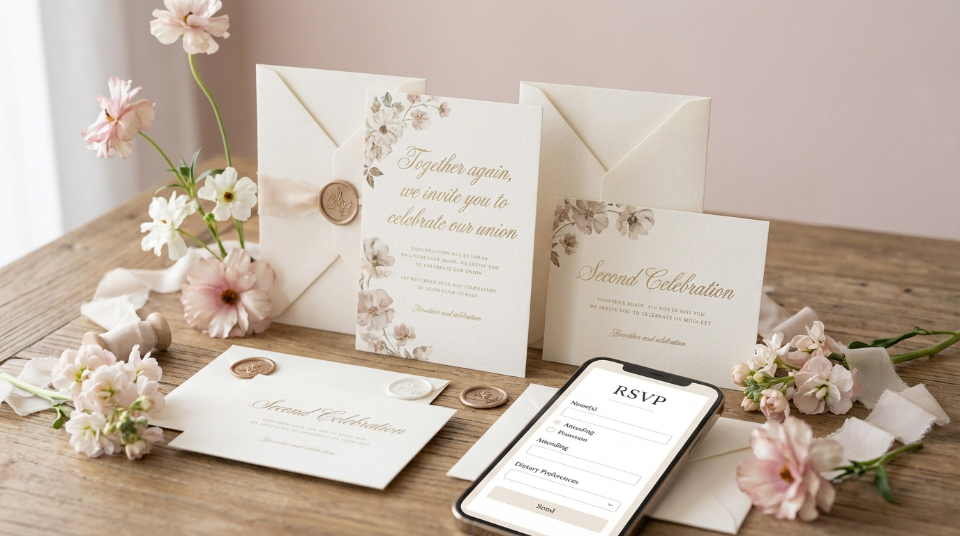 Casual Second Wedding Invitation Examples for second wedding invitation wording - digital invitation and event planning