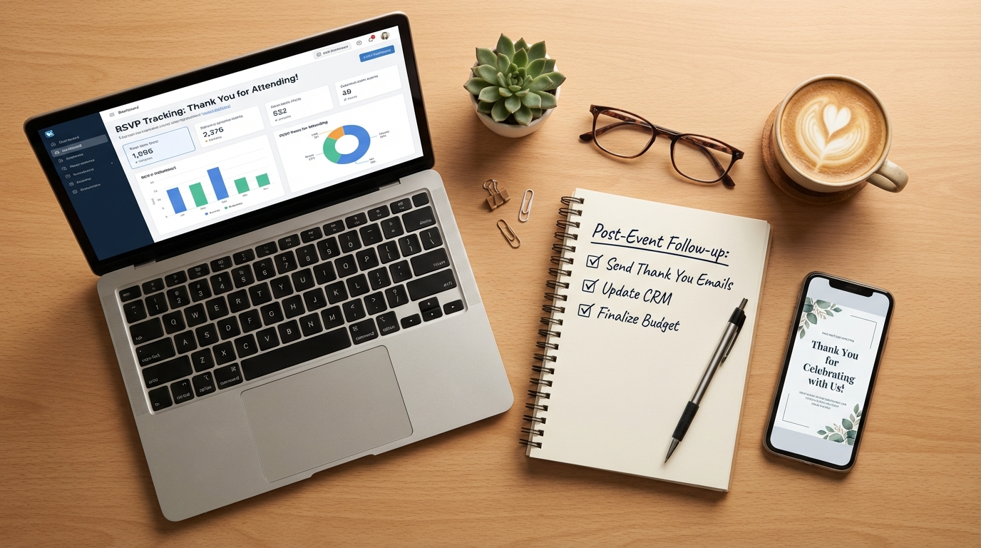 RSVP Etiquette and Thank You Notes for thank you for attending wording - digital invitation and event planning