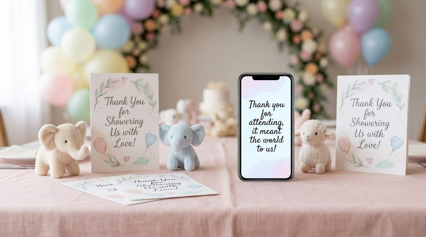 Thank You for Attending a Baby Shower for thank you for attending wording - digital invitation and event planning